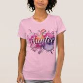 Watercolor Splash with Auntee typography  T-shirt (Voorkant)