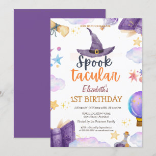 Watercolor Spook Tacular Halloween Verjaardag  Kaart