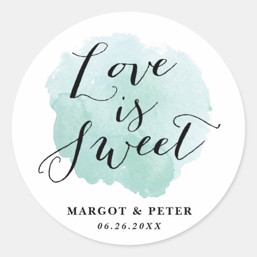 Watercolor spotlightstickers ronde sticker (Voorkant)