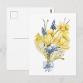 Watercolor Spring Bouquet with Yellow Daffodils Briefkaart (Voorkant / Achterkant)