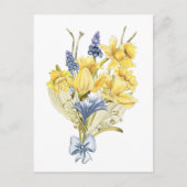 Watercolor Spring Bouquet with Yellow Daffodils Briefkaart (Voorkant)