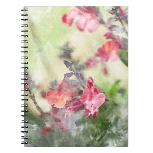 Watercolor spring flowers notitieboek (Voorkant)