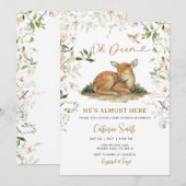 Watercolor Spring Woodland Deer Animal Kaart (Voorkant / Achterkant)