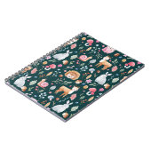 Watercolor Sprookjesbos Kinderen Patroon Notitieboek (Linkerzijde)