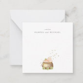 Watercolor St. Patrick's Day baby kaart Notitiekaartje (Voorkant)