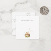 Watercolor St. Patrick's Day baby kaart Notitiekaartje (Voorkant / Achterkant in situ)