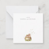 Watercolor st. patricks day baby notitiekaartje (Voorkant)