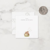 Watercolor st. patricks day baby notitiekaartje (Voorkant / Achterkant in situ)