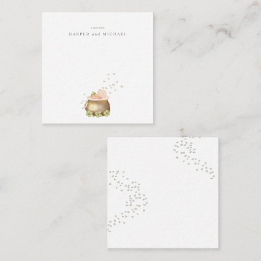 Watercolor St. Patrick's Day baby wenskaart Notitiekaartje (Voorkant / Achterkant)