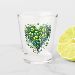Watercolor St. Patrick's Day Geluksblad Shot Glas