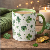 Watercolor St. Patrick's Day Pattern Giant Mok