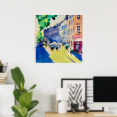 Watercolor stad Praga Poster (Thuiskantoor)