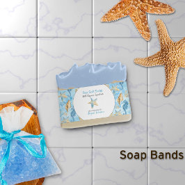 Watercolor Starfish Beach-Themed Soap Band Wrap Uitnodigingen Wikkel