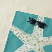 Watercolor Starfish Beach Towel Strandlaken (In situ)