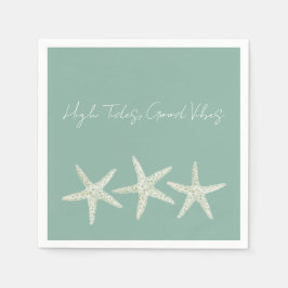 Watercolor Starfish Trio Servet