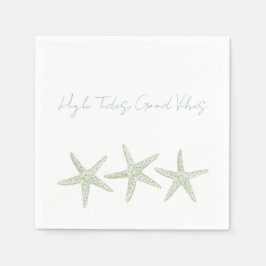 Watercolor Starfish Trio Servet