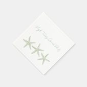 Watercolor Starfish Trio Servet (Hoek)