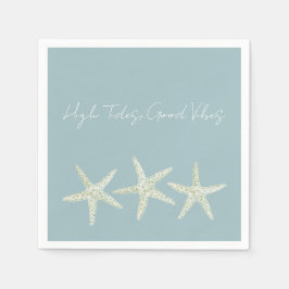 Watercolor Starfish Trio Servet