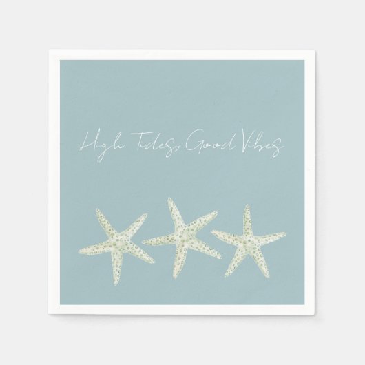 Watercolor Starfish Trio Servet (Voorkant)