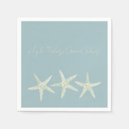 Watercolor Starfish Trio Servet