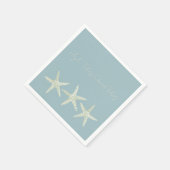 Watercolor Starfish Trio Servet (Hoek)