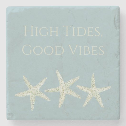 Watercolor Starfish Trio Stenen Onderzetter (Voorkant)