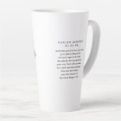 Watercolor Steenbok Astrologie Zodiac | Monogram Latte Mok (Rechterhoek)