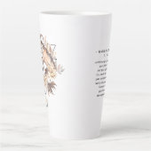 Watercolor Steenbok Astrologie Zodiac | Monogram Latte Mok (Voorkant)