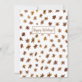 Watercolor sterren - amber feestdagenkaart (Voorkant)