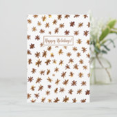 Watercolor sterren - amber feestdagenkaart (Staand voorkant)