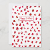 Watercolor sterren - rood feestdagenkaart (Voorkant)