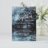 Watercolor Sterrennacht Galaxy Bruiloftsreceptie Kaart (Staand voorkant)