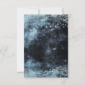 Watercolor Sterrennacht Galaxy Bruiloftsreceptie Kaart (Achterkant)