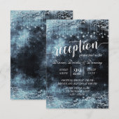 Watercolor Sterrennacht Melkweg Trouwreceptie Kaart (Voorkant / Achterkant)