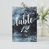 Watercolor Sterrennacht Tafel Nummer Zitplaats Kaart (Staand voorkant)