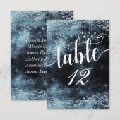 Watercolor Sterrennacht Tafel Nummer Zitplaats Kaart (Voorkant / Achterkant)