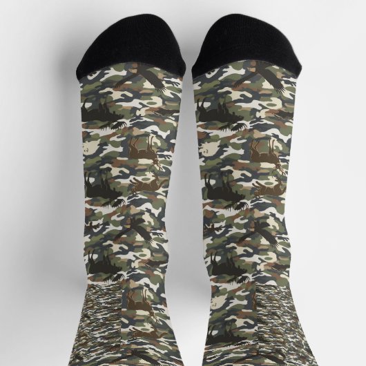 Watercolor stijl camouflage camo met dieren sokken (Top)