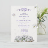 Watercolor stijl pannenkoeken bruiloft uitnodiging (Staand voorkant)