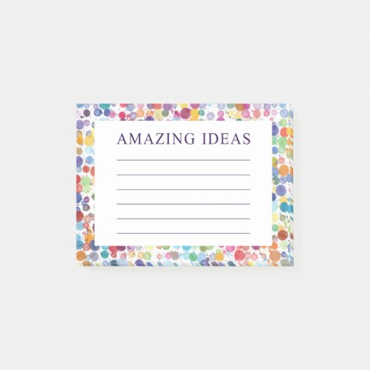 Watercolor Stippen Fantastische Ideeën Post-it® Notes (Voorkant)