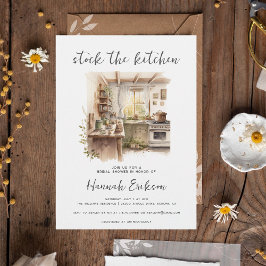 Watercolor Stock De Keuken Bruidsdiner Kaart