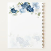 Watercolor Stofblauw Bloem 2026 Planner (Achterkant)