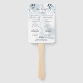 Watercolor Stofblauw Loof Dawna2 Handwaaier (Achterkant)