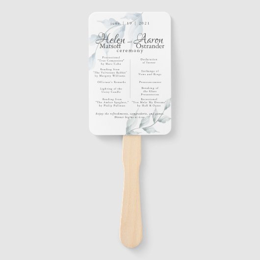 Watercolor Stofblauw Salie Helen Handwaaier (Voorkant)