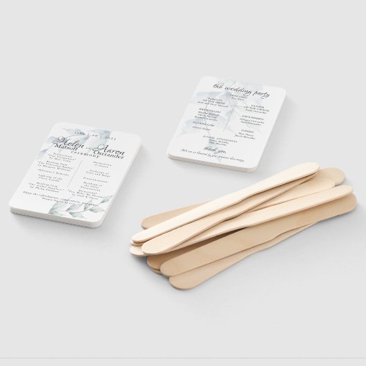 Watercolor Stofblauw Salie Helen Handwaaier (Niet-gemonteerd)