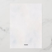 Watercolor Stone Chapel Spring Wedding Invitation Folie Uitnodiging (Achterkant)