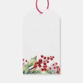 Watercolor Stookplaat Kerst Sijpelende Potpourri Cadeaulabel (Achterkant)