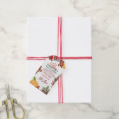 Watercolor Stookplaat Kerst Sijpelende Potpourri Cadeaulabel (Met Touw)