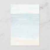 Watercolor Strand Bruidsfeest Weekend Informatiekaartje (Achterkant)