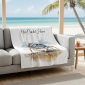 Watercolor Strand Krab, op maat Fleece Deken
