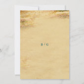 Watercolor Strand Kust Bruiloft Bestemming Save The Date (Achterkant)